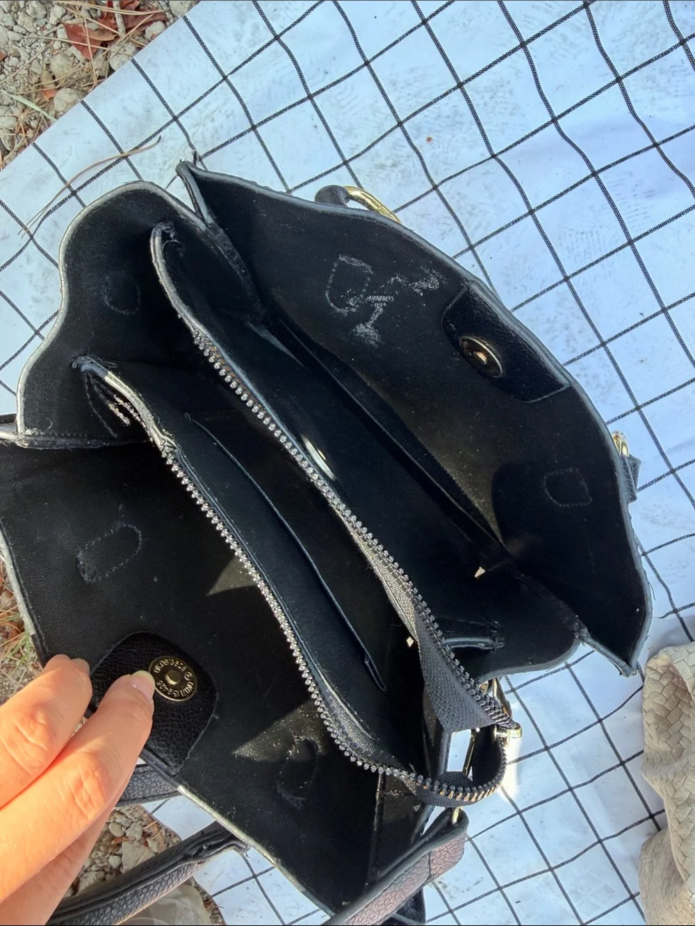 Black Leather Tote Bag